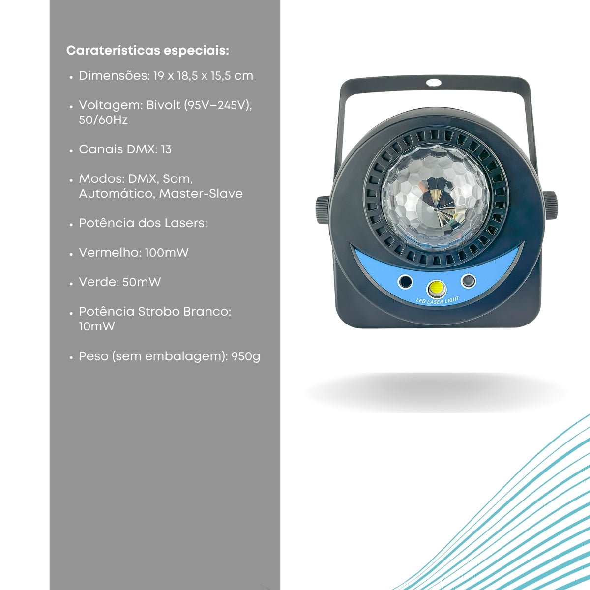 Globo Multi Efeito 35W Bola Maluca RGBW 3 Em 1