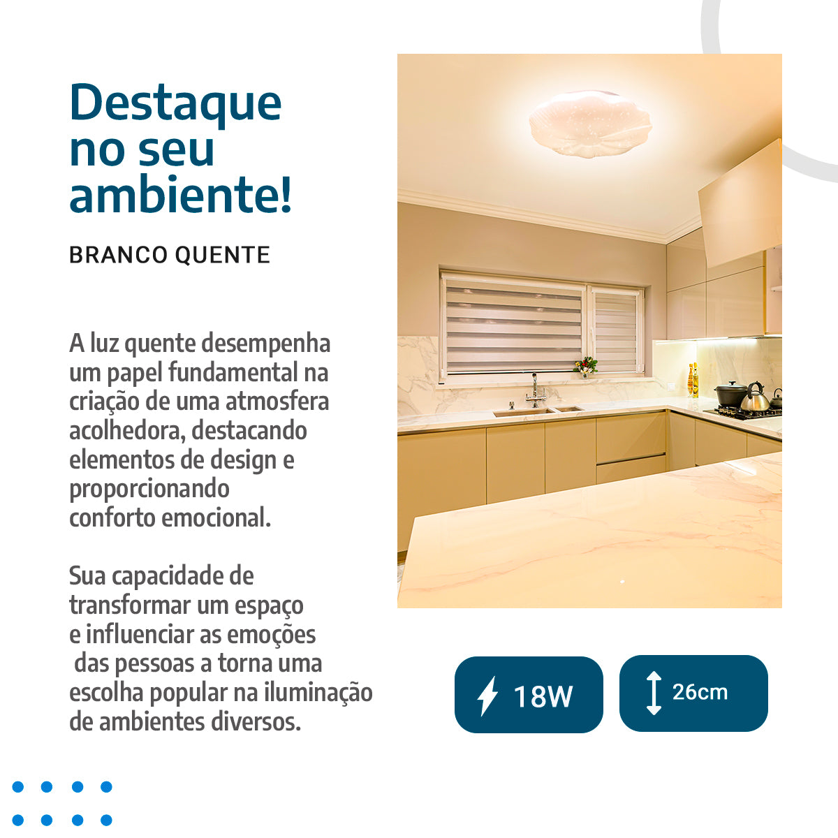 Plafon Led de Teto 26cm c/forma de Flor 18w