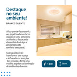 Plafon Led de Teto 26cm c/forma de Flor 18w