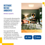 Plafon Led 33x33 25W Sobrepor Quadrado Borda Infinita