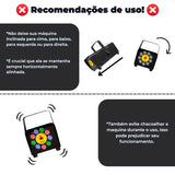 Máquina de Fumaça 9 LEDs 750w Rgb Com Strobo Controle Sem Fio