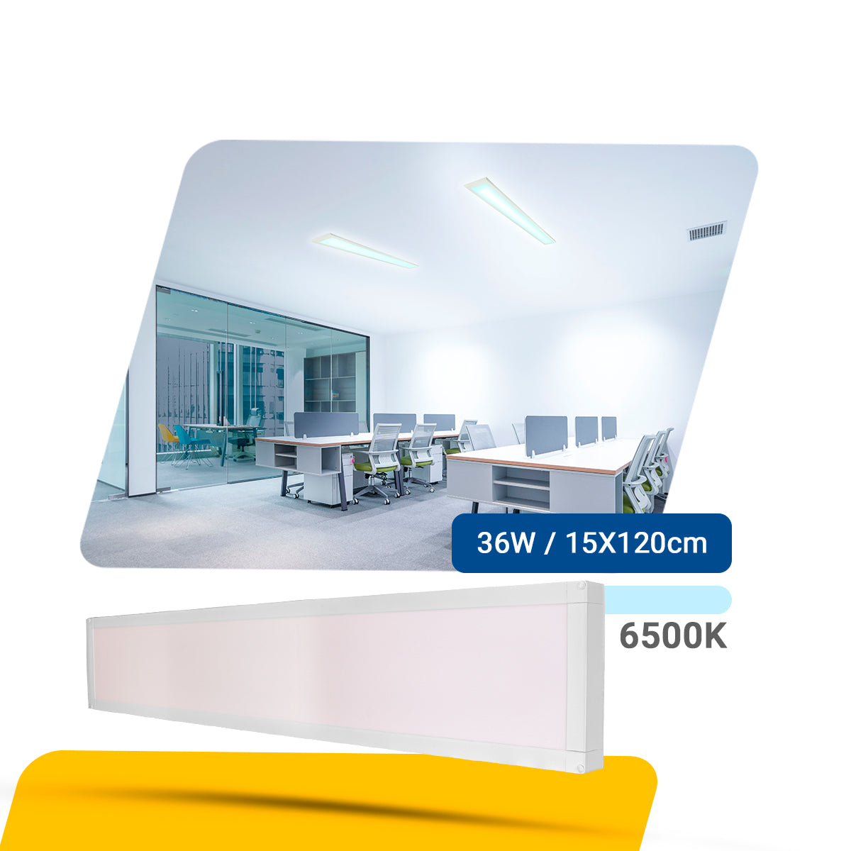 Painel Led 15x120 36W Sobrepor Retangular Luminária