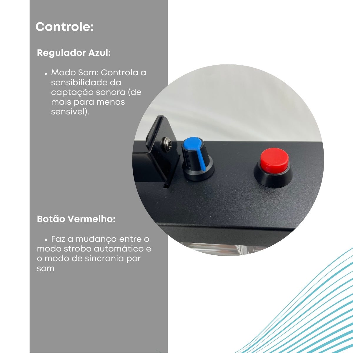 Strobo 12 Leds RGB 15w Room Sensor Rítmico