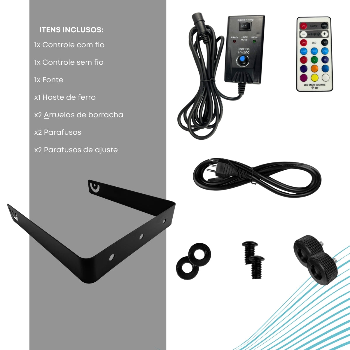 Máquina de Neve Artificial 1800W com LED RGB