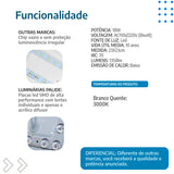 Plafon teto moderno 3D Diamante 18W Efeito Estrelado