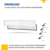 Luminária Painel Led 17x122 36w Embutir Retangular
