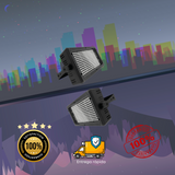 Mini Painel Strobo RGB 60w multi efeitos Dmx com controle sem fio