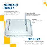 Lustre Plafon Cristal Led 43x43 30w-60w Multicor Sobrepor Quadrado