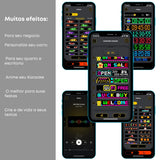 Painel LED Matrix Flexível e aderente Letreiro luminoso Bluetooth