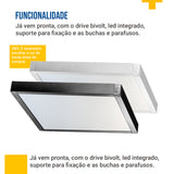 Luminária Painel Led 40x40 30w Sobrepor Quadrado