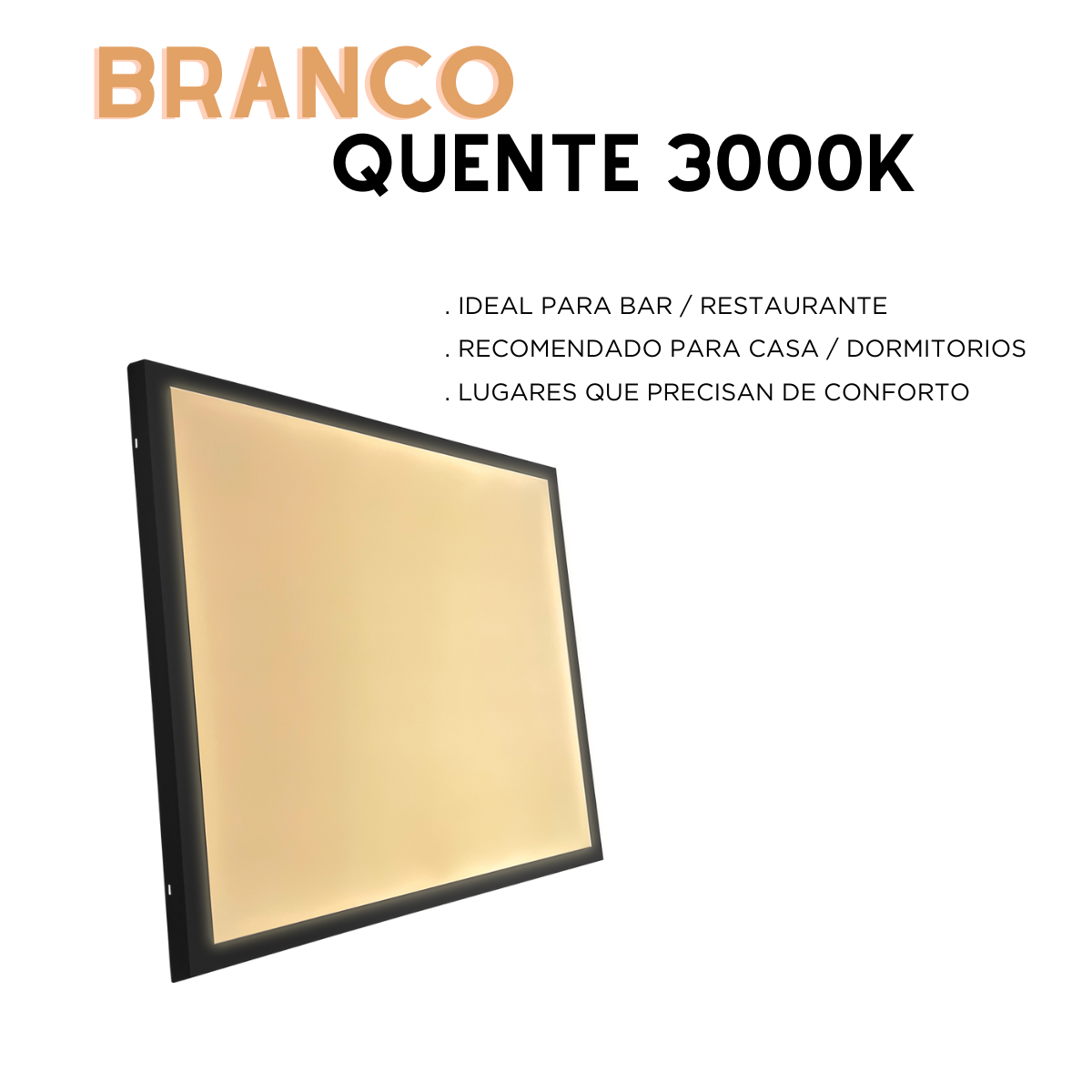 Luminária Painel Led 60x60 48w Sobrepor Quadrado