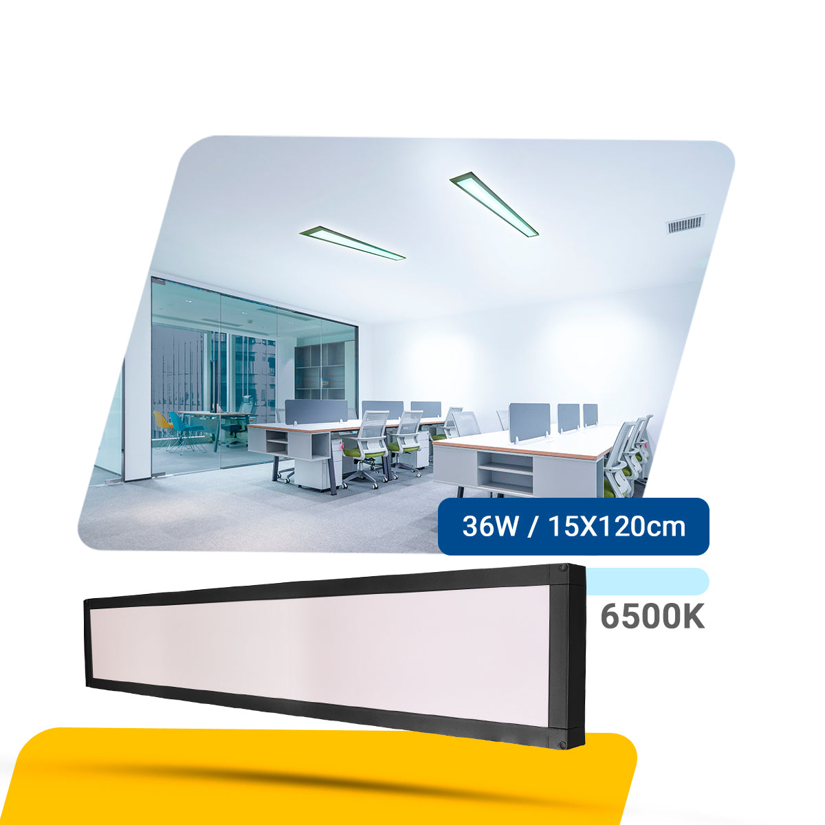 Painel Led 15x120 36W Sobrepor Retangular Luminária