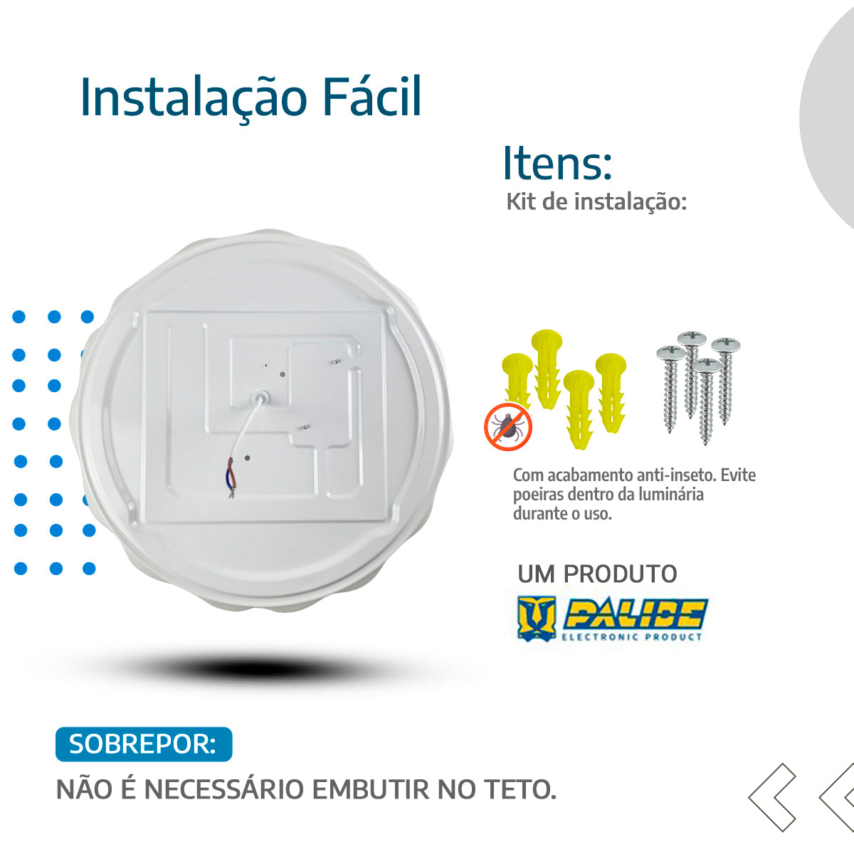 Plafon Led de Teto 26cm c/forma de Flor 18w