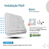 Plafon teto moderno 3D Diamante 18W Efeito Estrelado