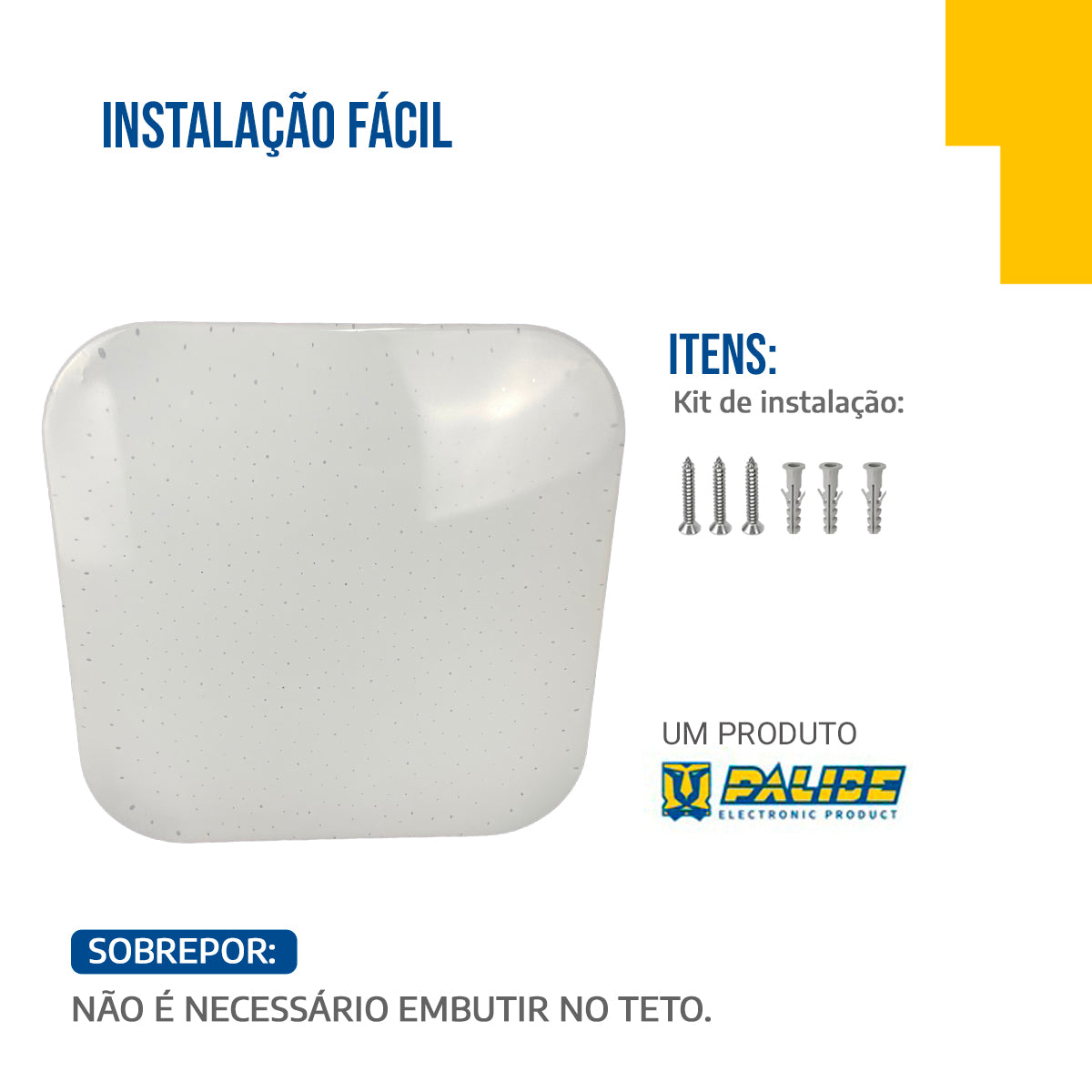 Plafon Led 23X23 18w Sobrepor Quadrado Borda Infinita