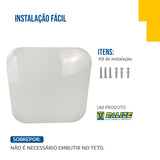 Plafon Led 23X23 18w Sobrepor Quadrado Borda Infinita