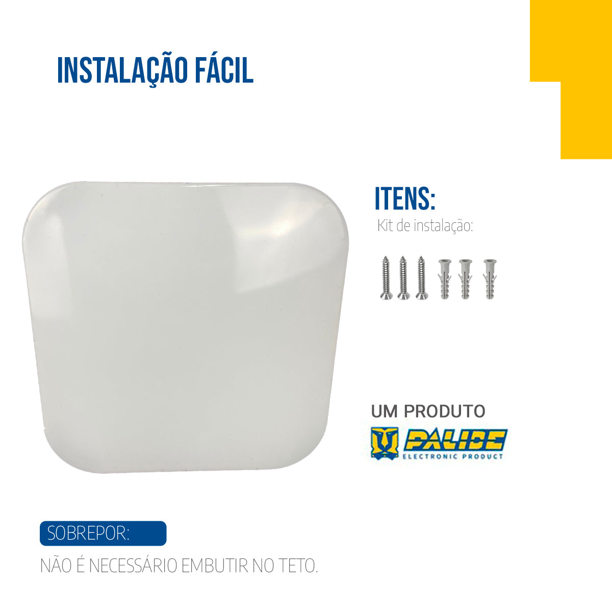 Plafon Led 23X23 18w Sobrepor Quadrado Borda Infinita