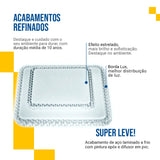 Lustre Plafon Led Cristal Duplo 33x33 24w Multicor Sobrepor Quadrado