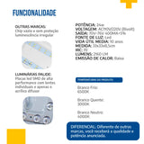 Lustre Plafon Led Cristal Duplo 33x33 24w Multicor Sobrepor Quadrado
