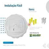 Plafon de Teto led multicor 38cm c/forma de flor 24w