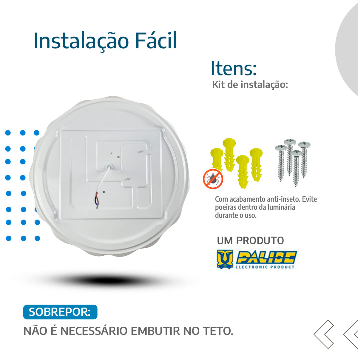 Plafon Led de Teto 26cm c/forma de Flor 18w