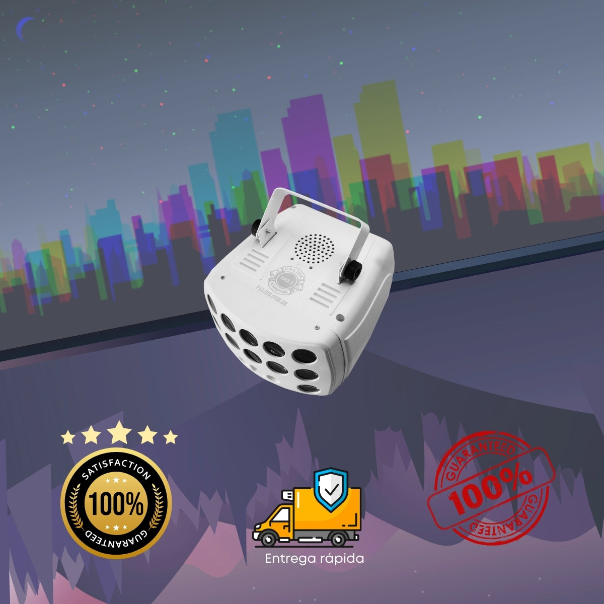 Multi Efeito Globo Led Rgbw Moving Strobo Laser Dmx 3 Efeito