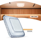 Lustre Plafon Cristal Led 33x33 25w Sobrepor Quadrado