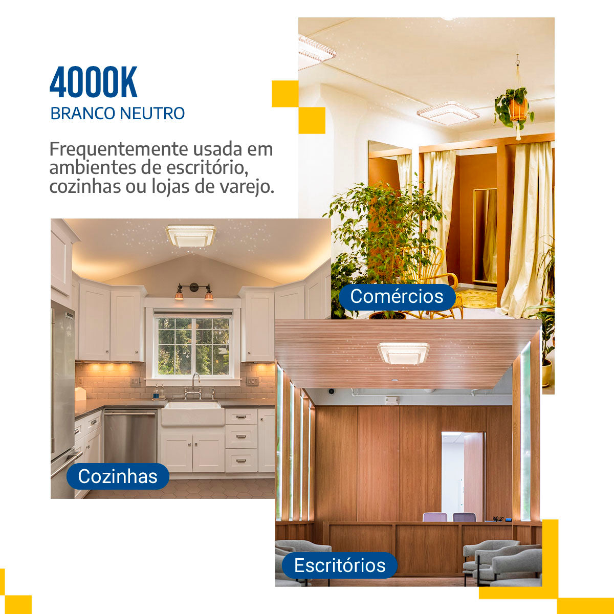 Lustre Plafon Cristal Led 33x33 25w Sobrepor Quadrado