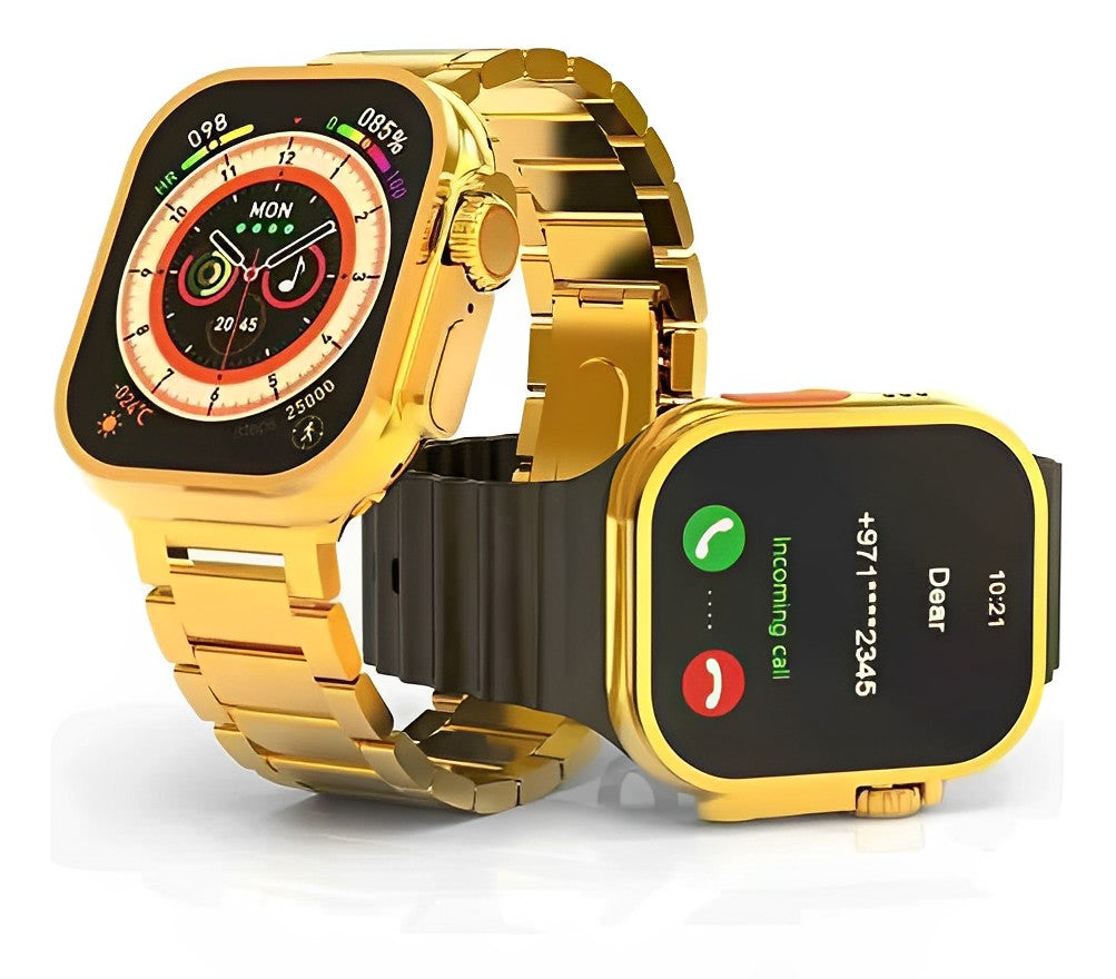 Smartwatch Inteligente Bw15 Ultra Max Golden Edition 2 pulseiras