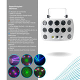 Multi Efeito Globo Led Rgbw Moving Strobo Laser Dmx 3 Efeito