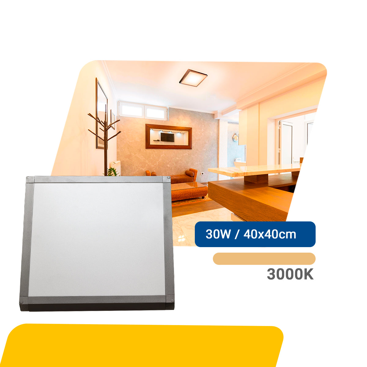 Luminária Painel Led 40x40 30w Sobrepor Quadrado