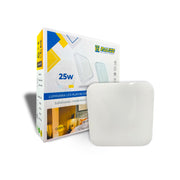 Plafon Led 33x33 25W Sobrepor Quadrado Borda Infinita