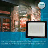 Refletor Super Led Holofote 100w Bivolt A Prova De Água Branco Frio