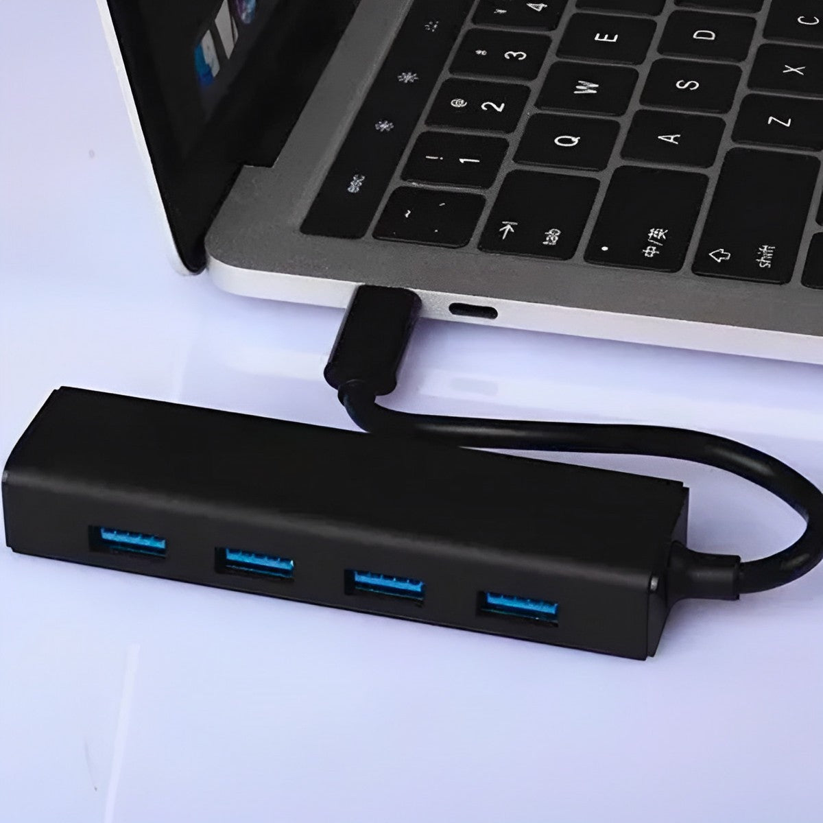 Hub com 4 portas USB OTG tipo C