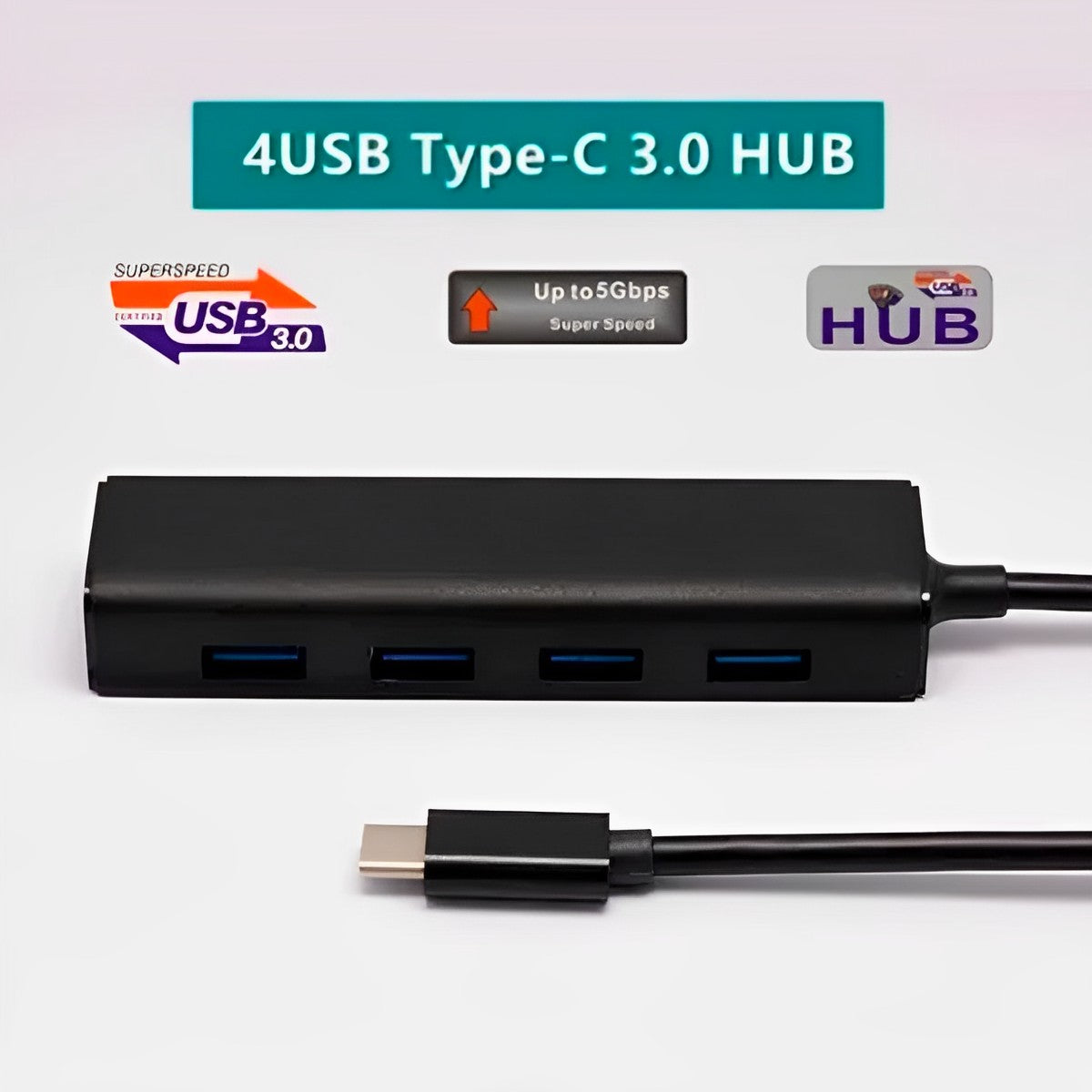 Hub com 4 portas USB OTG tipo C