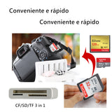 Tipo C Otg 3.0 Para Tf Sd Cf Cartões Leitor Adaptador Alumin