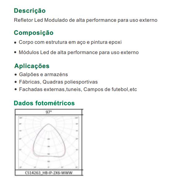 Refletor Led 150w Holofote Modular Lp65