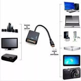 Cabo Adaptador Conversor Hdmi / Vga + Saída P2 De Áudio 121
