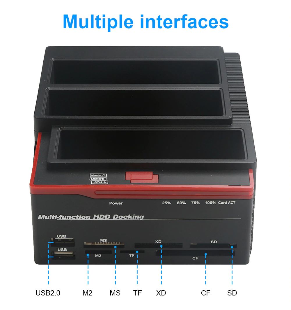 Dock Station Usb 3.0 Clone Hd 3 Hds Ssd 2.5 3.5 Sata Ide