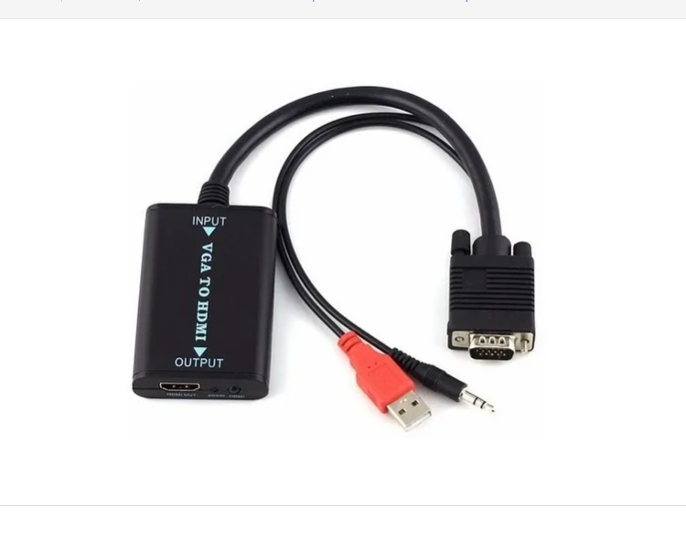Cabo Conversor Vga Para Hdmi Com Áudio Usb 607