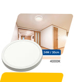 Painel led 30cm 24w Sobrepor Redondo Luminária