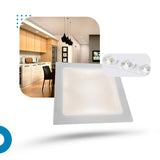 Painel Led 17x17 12W Embutir quadrado Luminária