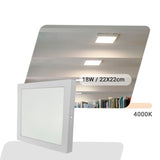Painel Led 22x22cm 48w Sobrepor quadrado Luminária