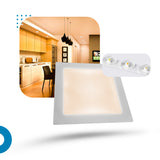 Painel Led 17x17 12W Embutir quadrado Luminária