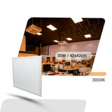 Painel Led 42x42 30w Embutir Quadrado luminária