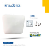 Plafon Led 43x43 30w-60w Multicor Sobrepor Quadrado Borda Infinita
