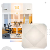 Plafon Teto moderno 3D Diamante Multicor 24w Efeito estrelado