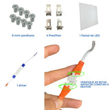 Painel Led 62X62 SLIM Embutir 48W Quadrado Luminária