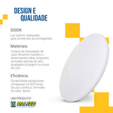 Plafon Led Borda Infinita 18w Redondo Sobrepor P/teto
