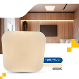 Plafon Led 23X23 18w Sobrepor Quadrado Borda Infinita